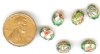 6 9mm Green Cloisonné Ovals